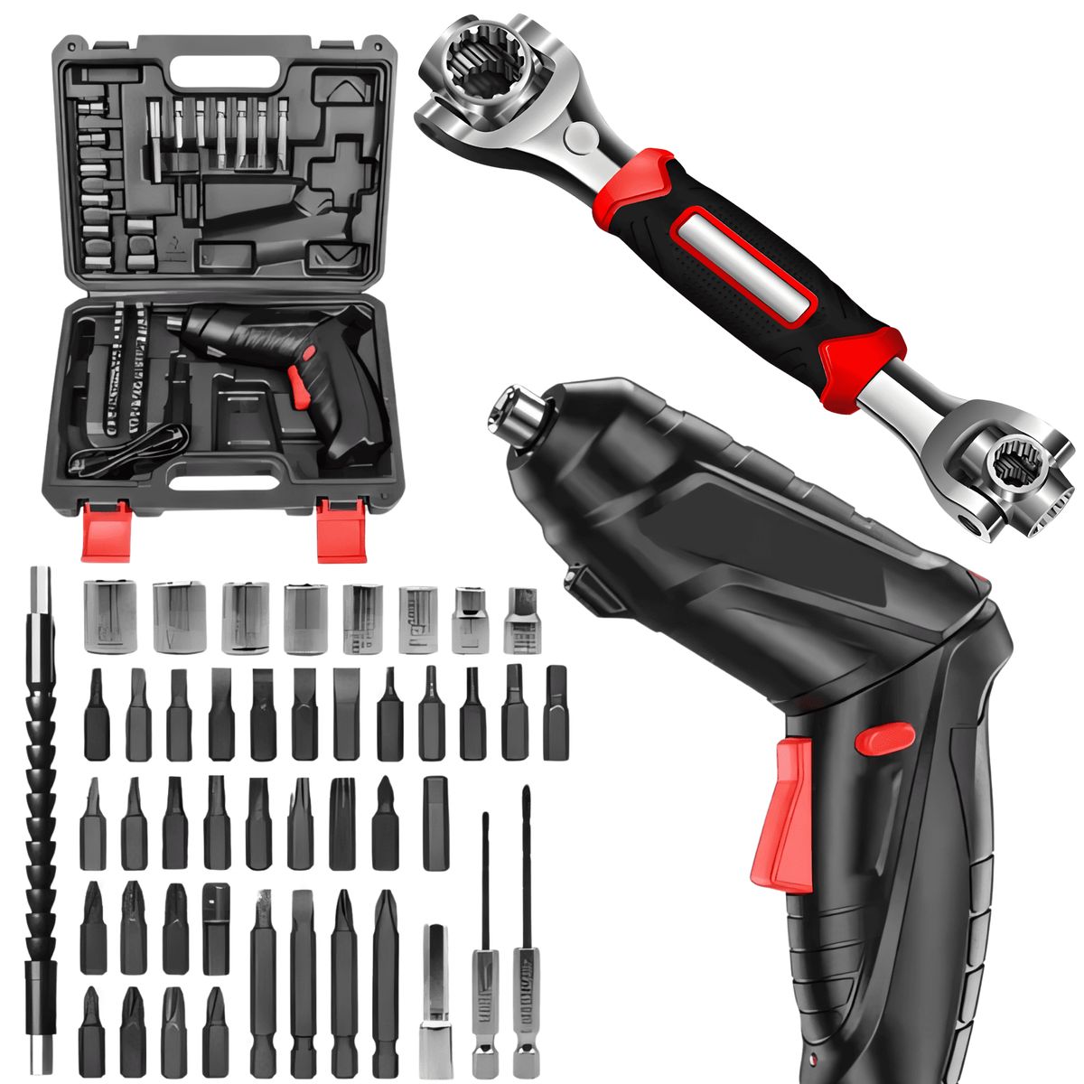 ROSH - Destornillador Eléctrico y Llave 48 en 1: ¡Todo lo que Necesitas!