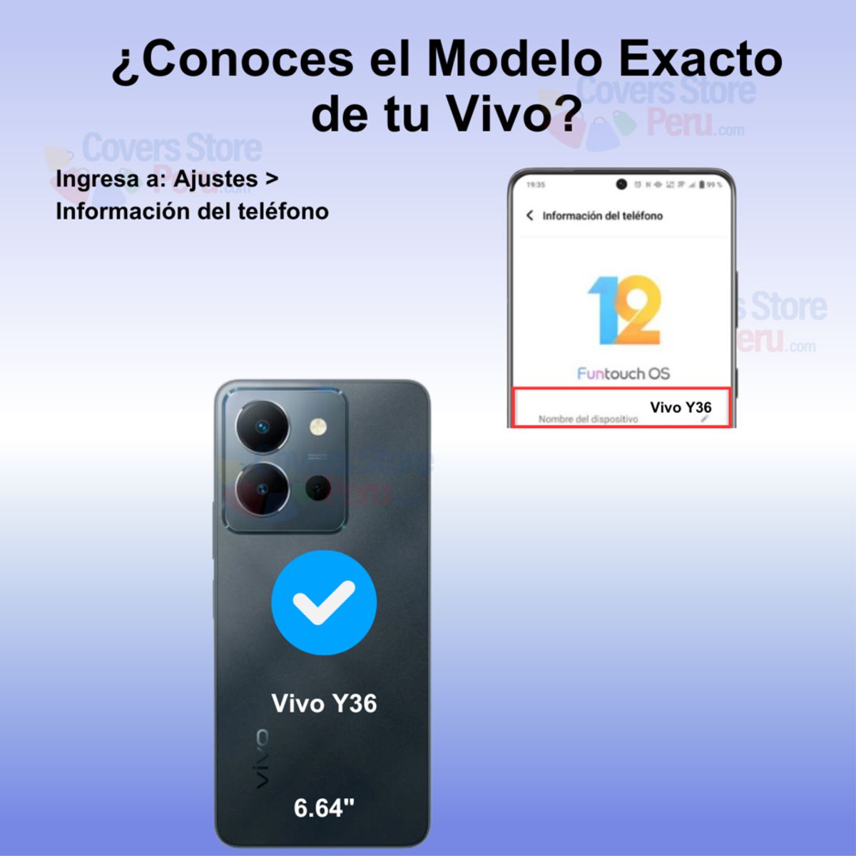 GENERICO - Funda Case para Vivo Y36 Flip Cover Negro Antishock