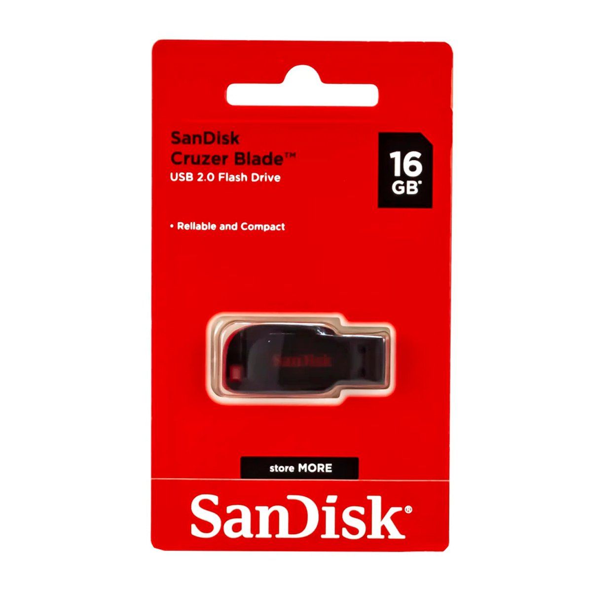 SANDISK - Memoria Sandisk 16GB Cruzer Blade USB 20 Negro