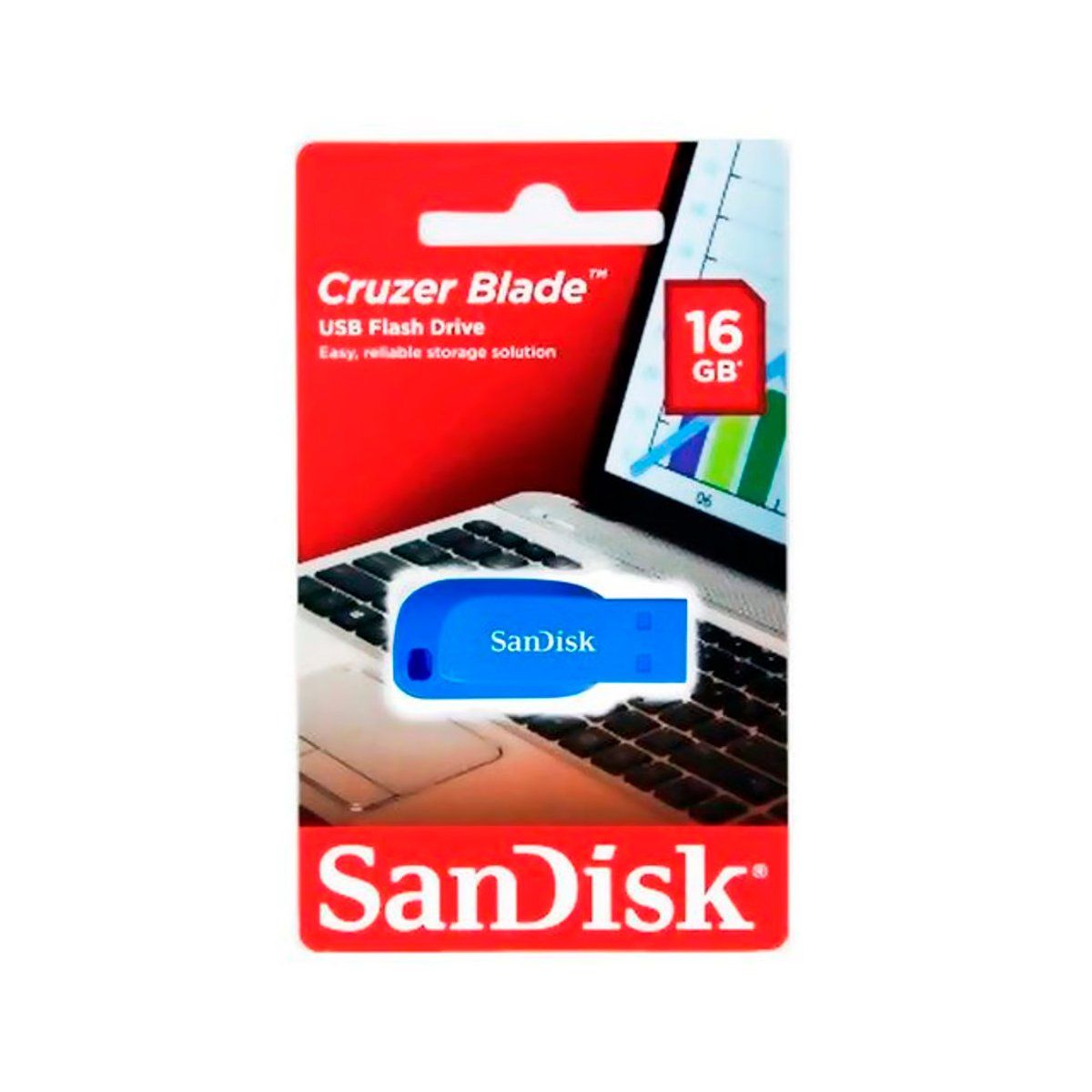 SANDISK - Memoria Sandisk 16GB Cruzer Blade USB 20 Azul