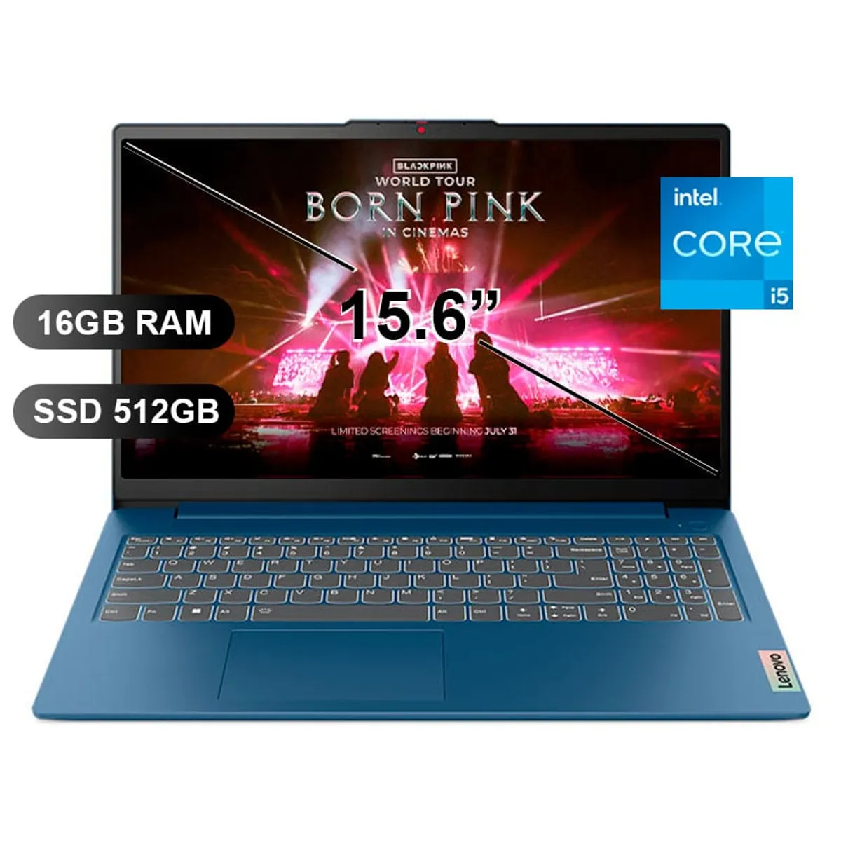 LENOVO - LAPTOP LENOVO IDEAPAD SLIM 3 15IAH8 I5-12450H, 16GB, 512GB SSD, 15.6 FHD, SIN WINDOWS, 83ER001DLM