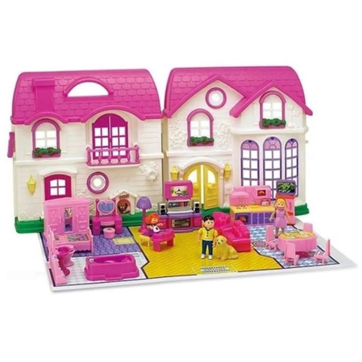 GENERICO - Casa de Muñecas My Happy Family con Accesorios