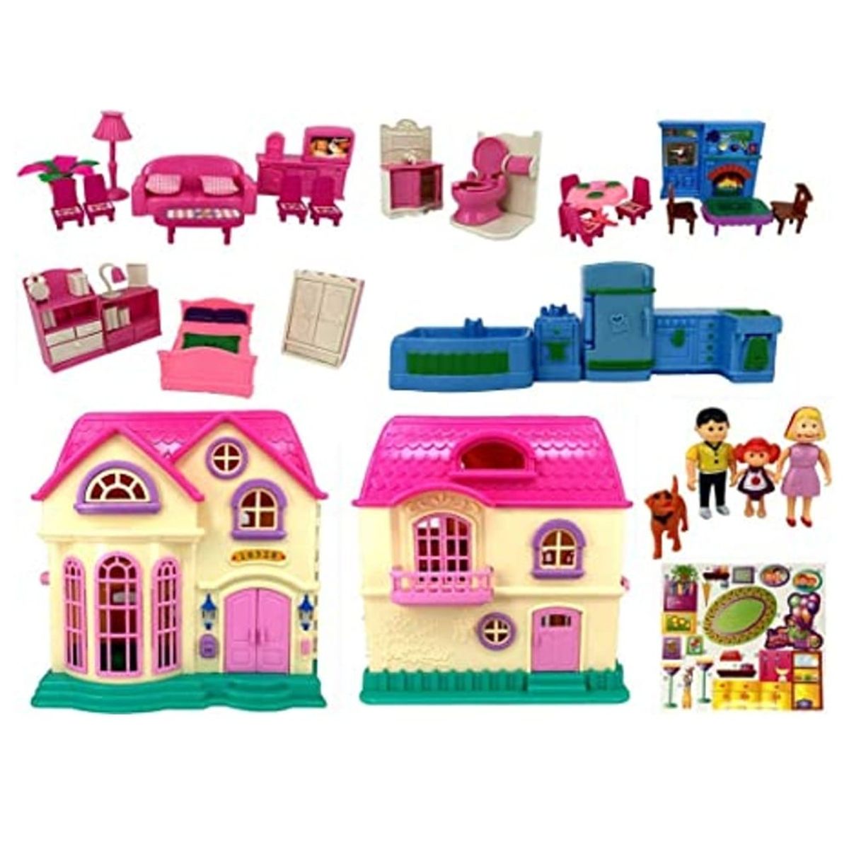 GENERICO - Casa de Muñecas My Happy Family con Accesorios