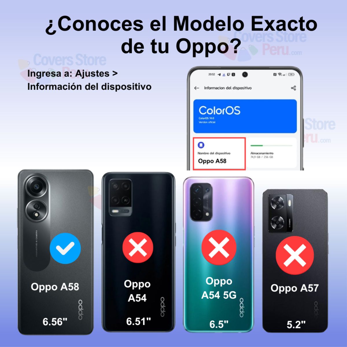 GENERICO - Funda Case para Oppo A58 4G Flip Cover Marrón Antishock