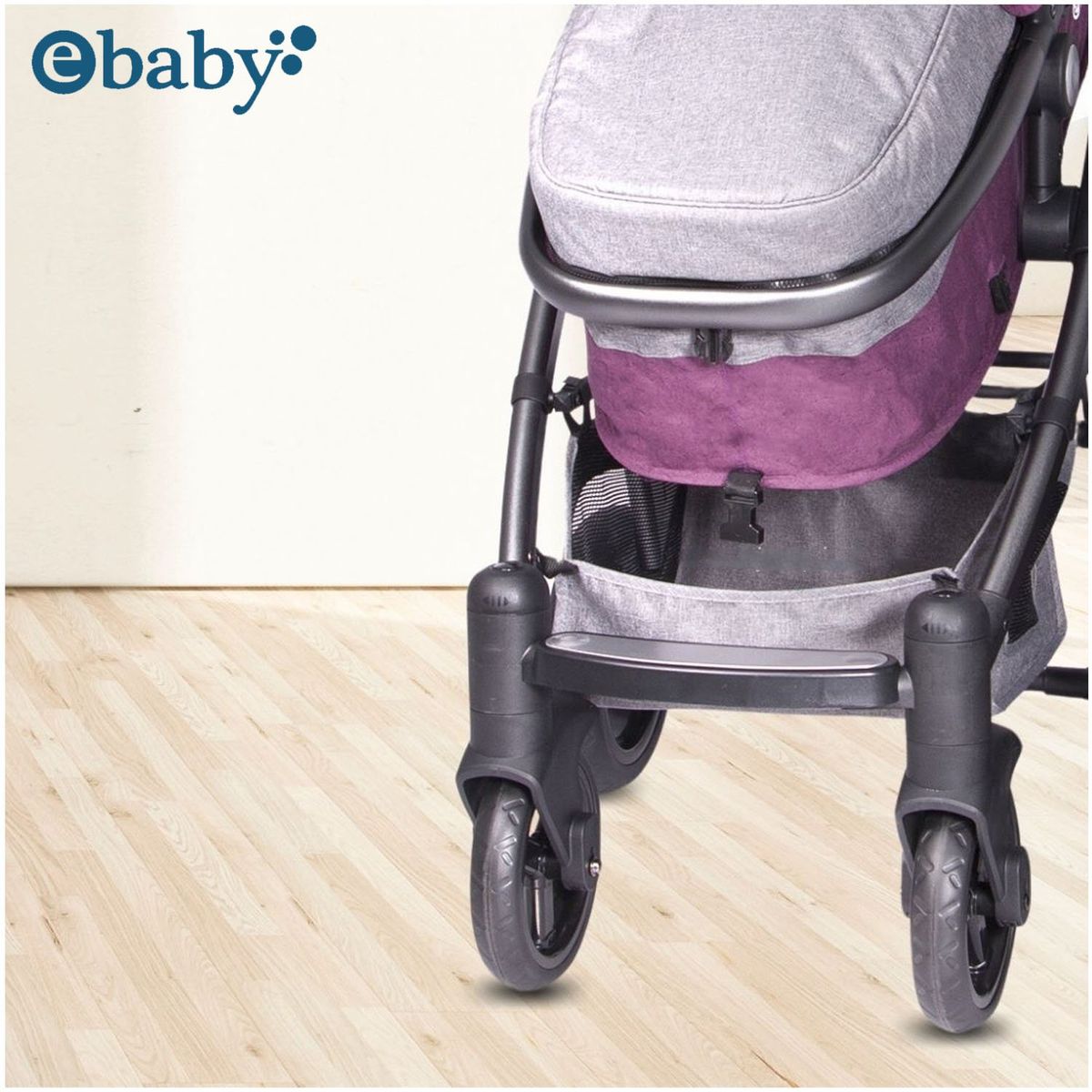 EBABY - Coche Moisés de Lujo «TAINY DELUXE» con Portabebé Purple