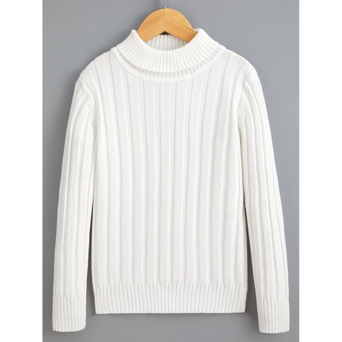 TAIS PRINCESS - Chompa blanca tejido de canalé cuello