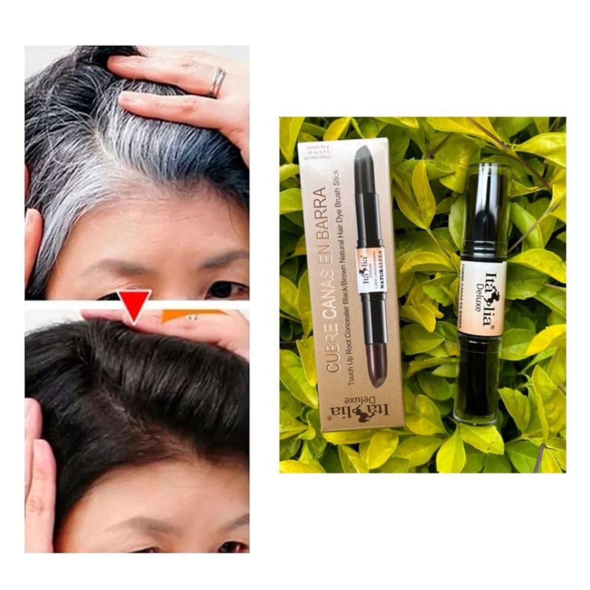 DEXE - Barra Labial Cubre Canas 2 en 1 Marrón/negro