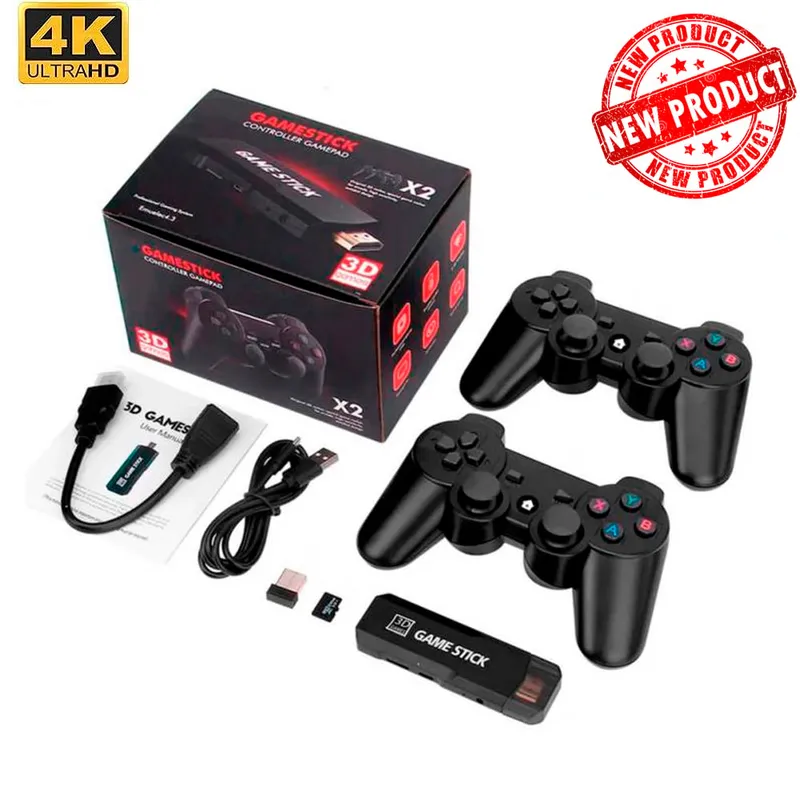 GENERICO - Consola Game Stick x2 Plus 30000 juegos mandos recargables
