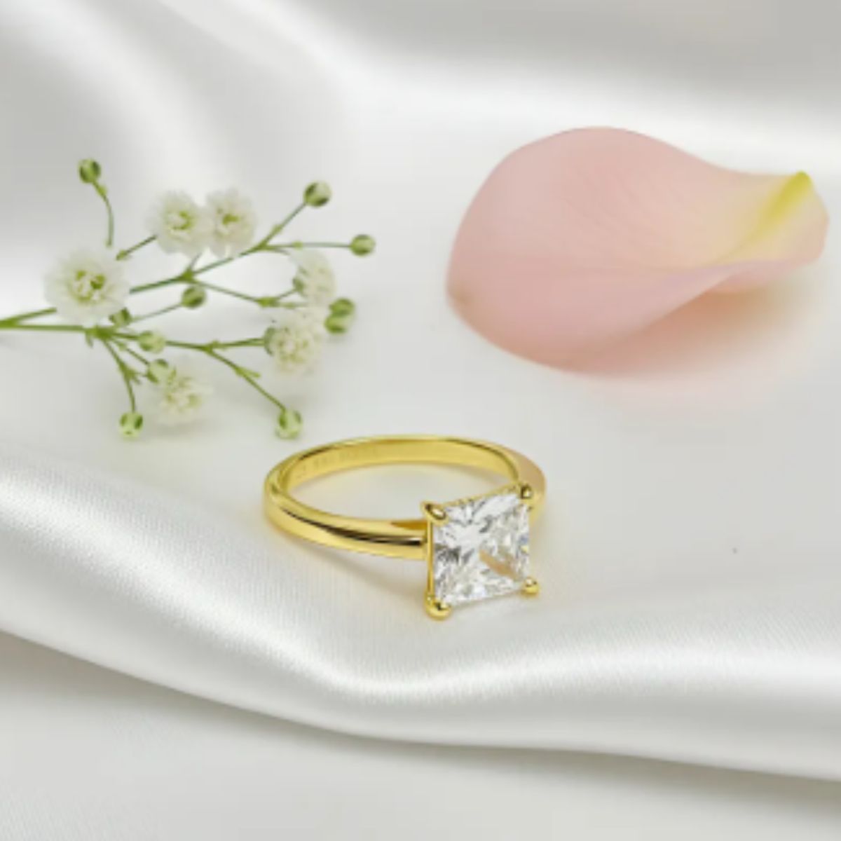 AFRODITA - Anillo de Compromiso Afrodita 371 Plata Maciza Bañado en Oro