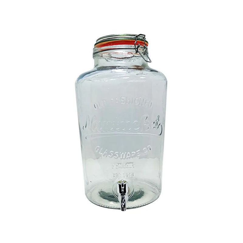 ICHIMATSU - Dispensador de Vidrio 8 Lt con tapa hermetica