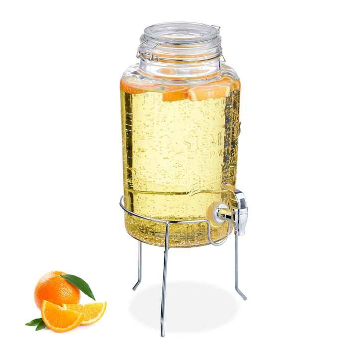 ICHIMATSU - Dispensador de Vidrio 3.8 Lt con tapa hermética con Rack