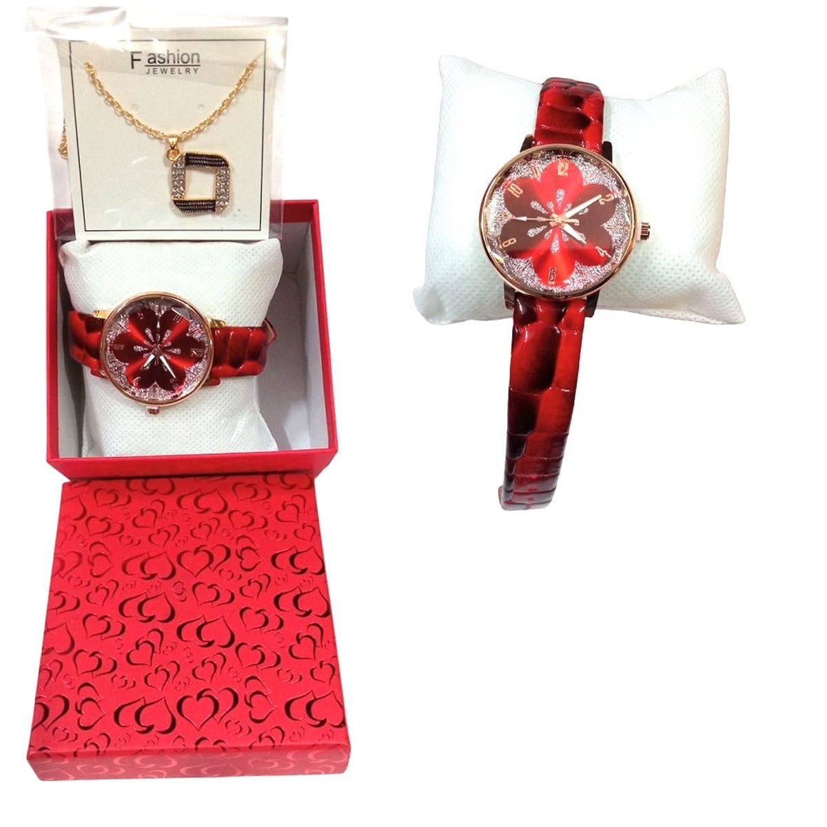 GENERICO - Set de Reloj y collar en cofre para regalar dia de la madre