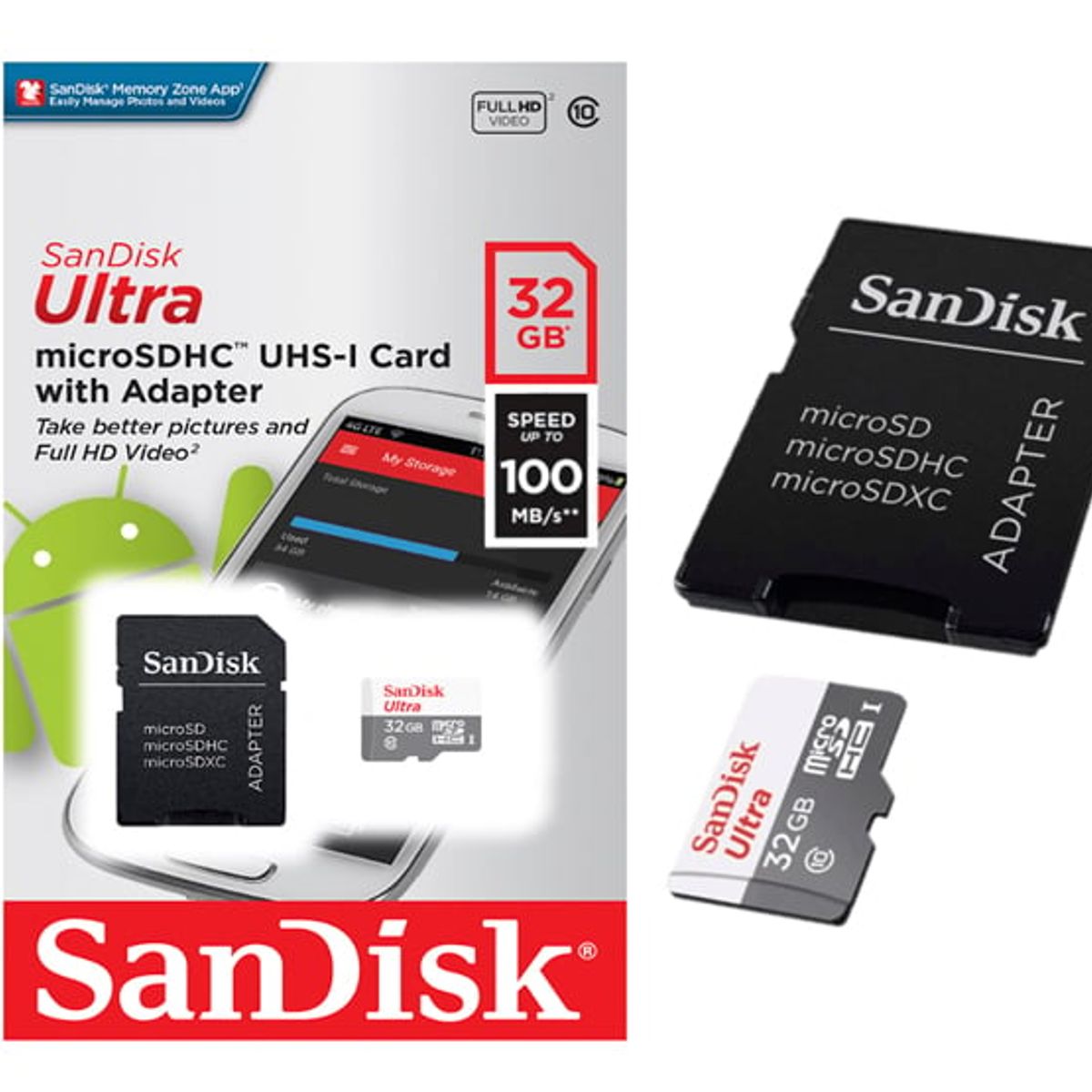 SANDISK - Sandisk Memoria Micro SD 32GB Uhs-I 100MBS