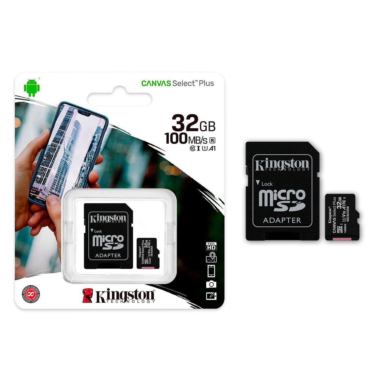 KINGSTON - Memoria Kingston Micro SD Canvas 32GB Clase 10 100MBS