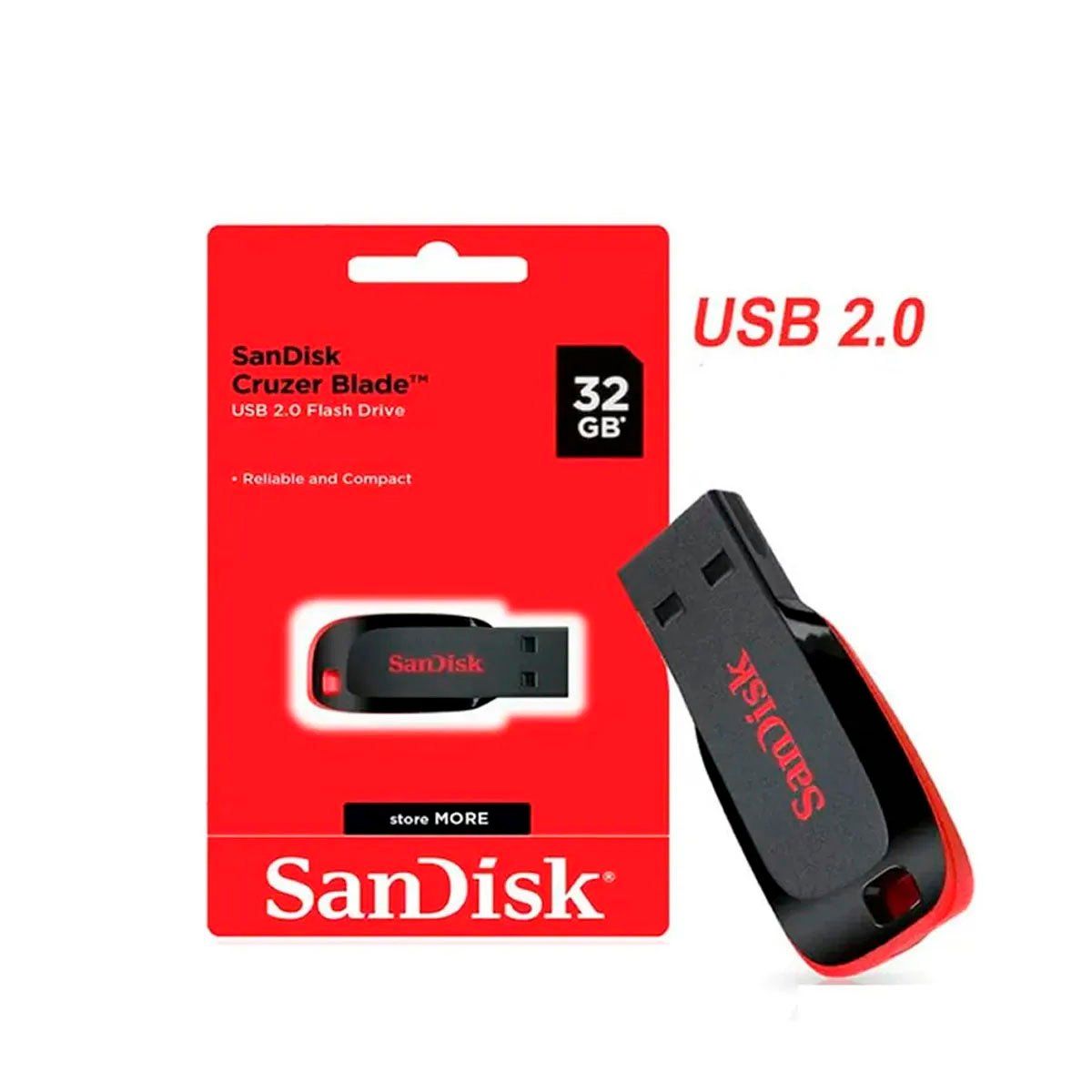 SANDISK - Memoria Sandisk 16GB Cruzer Blade USB 20 Negro
