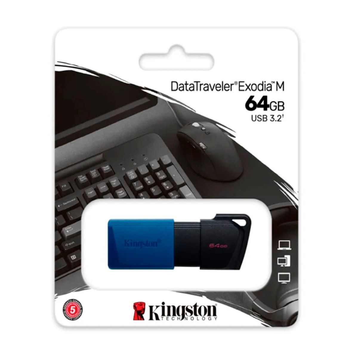 KINGSTON - Memoria USB 32 64GB Kingston Data Traveler Exodia M - Azul