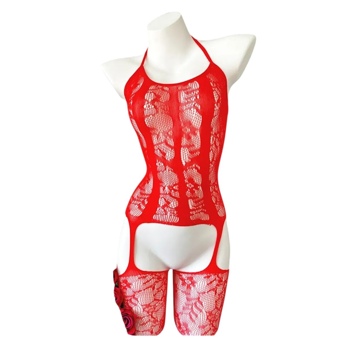 GENERICO - LENCERIA CORPORAL MALLA  CATSUIT PORTALIGAS