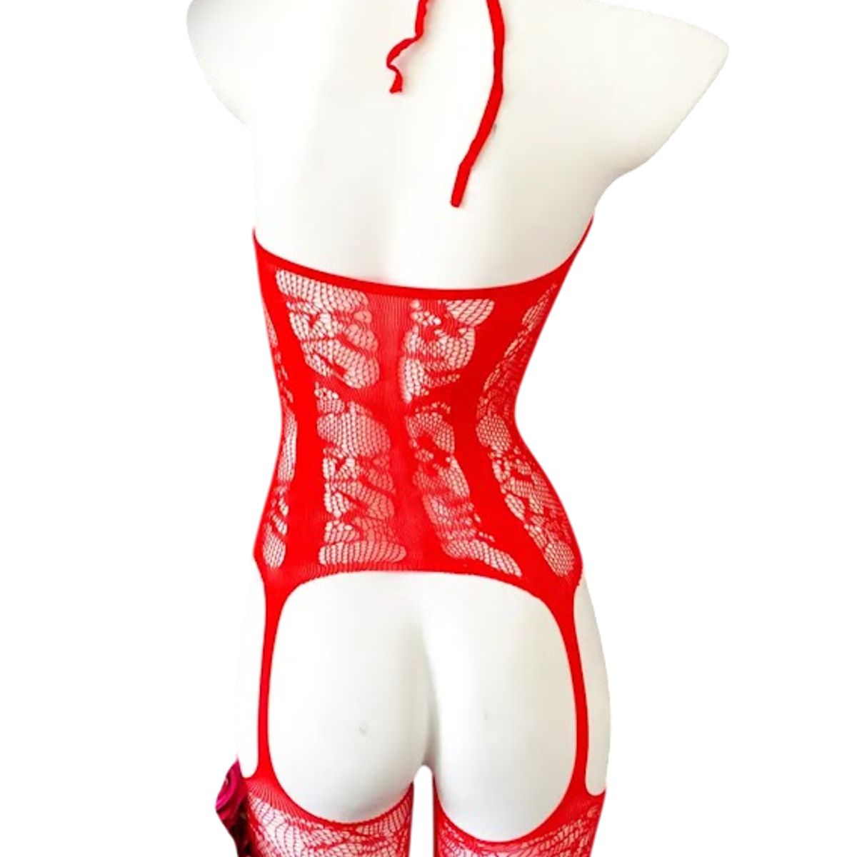 GENERICO - LENCERIA CORPORAL MALLA  CATSUIT PORTALIGAS