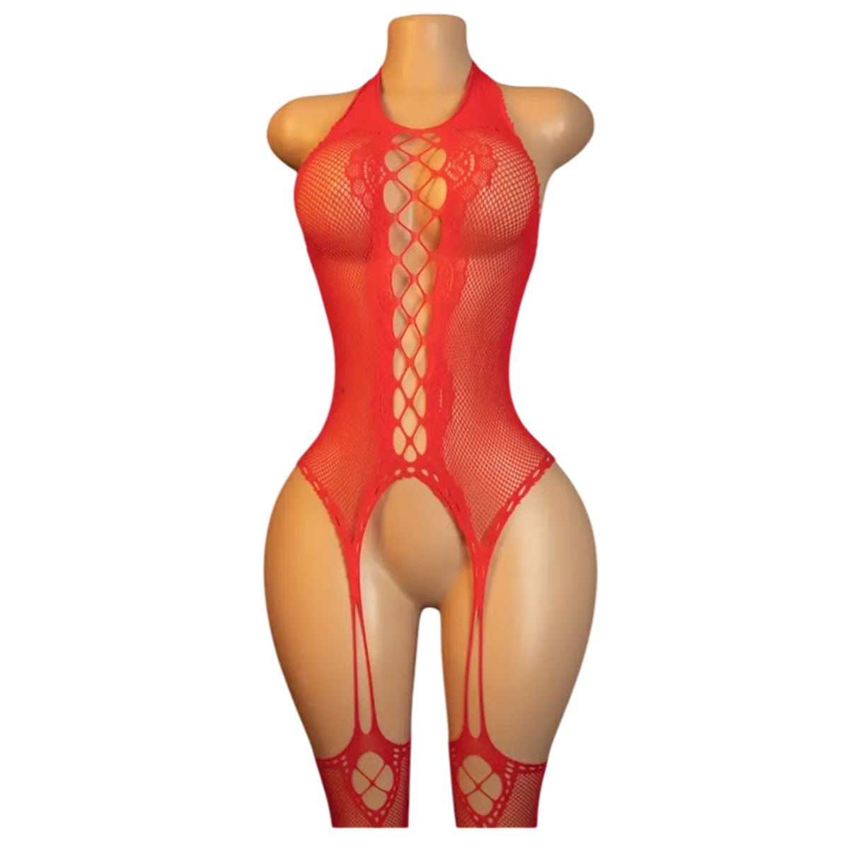 GENERICO - MALLA CORPORAL CATSUIT LENCERIA PORTALIGAS