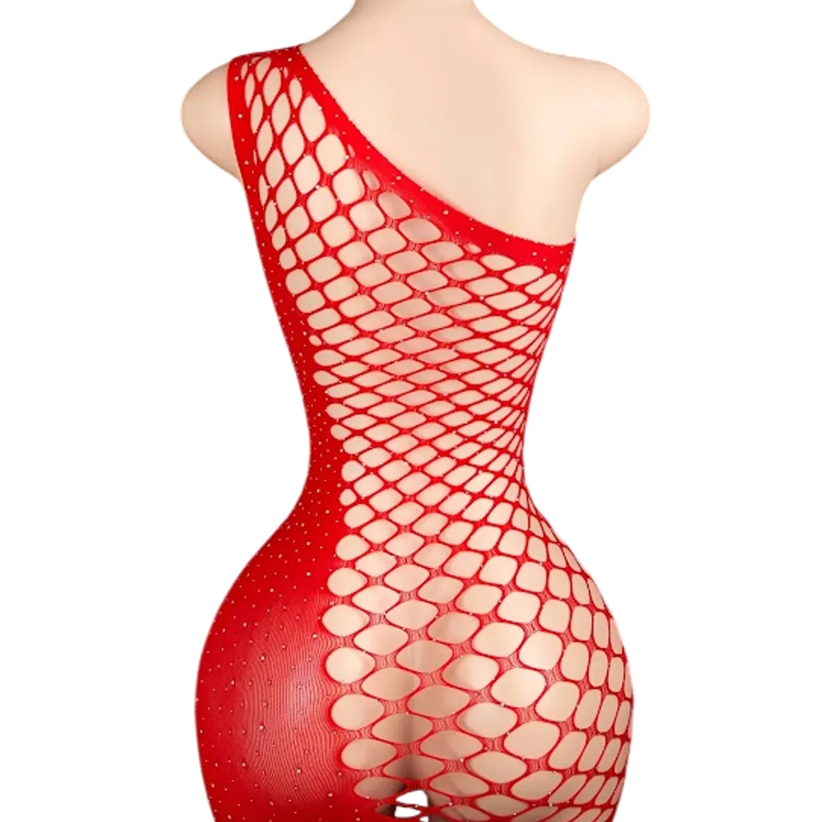 GENERICO - LENCERIA MALLA VESTIDO CORPORAL CATSUIT BRILLOS