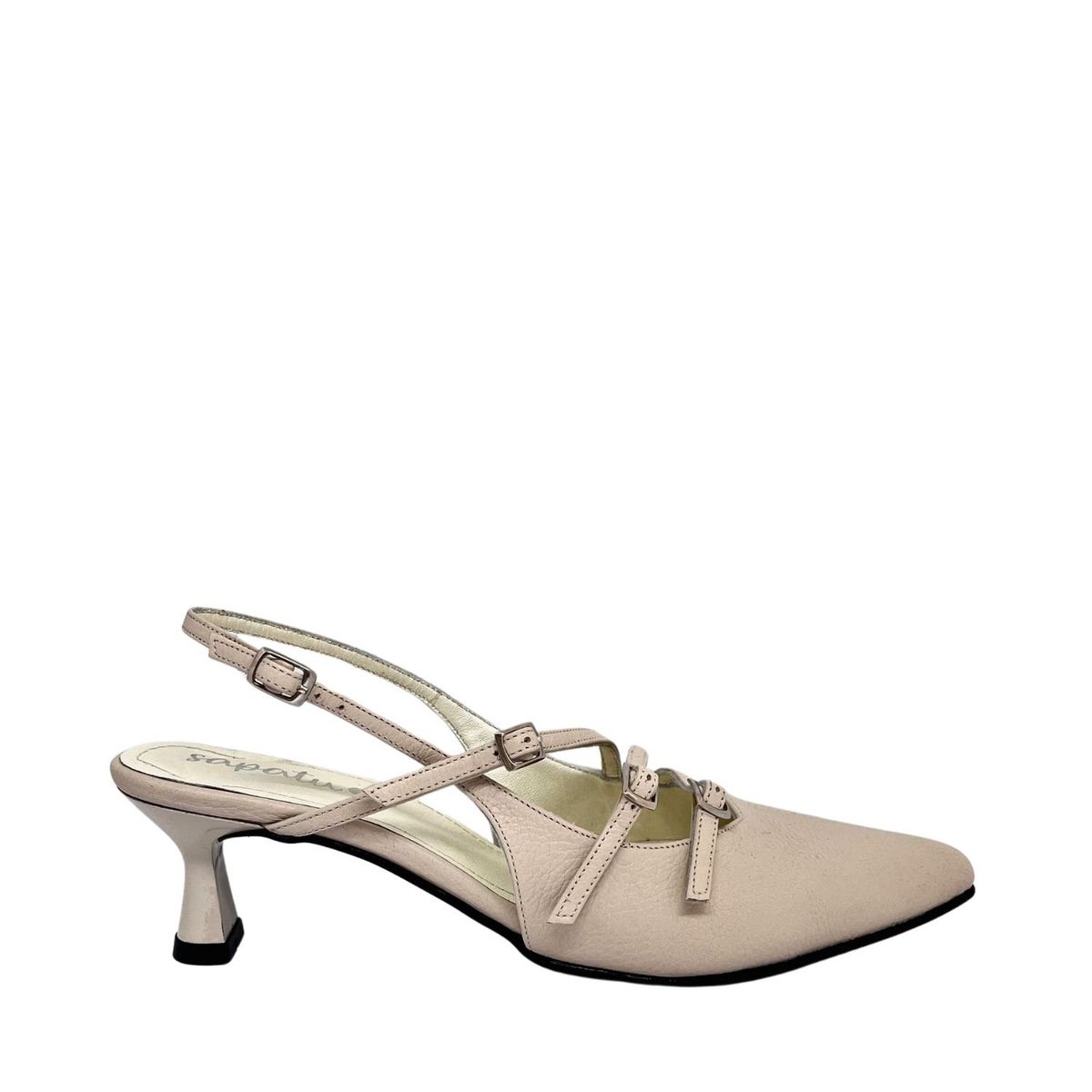 SAPATU - ZAPATO DE CUERO MUJER MM SLINGBACK HUESO
