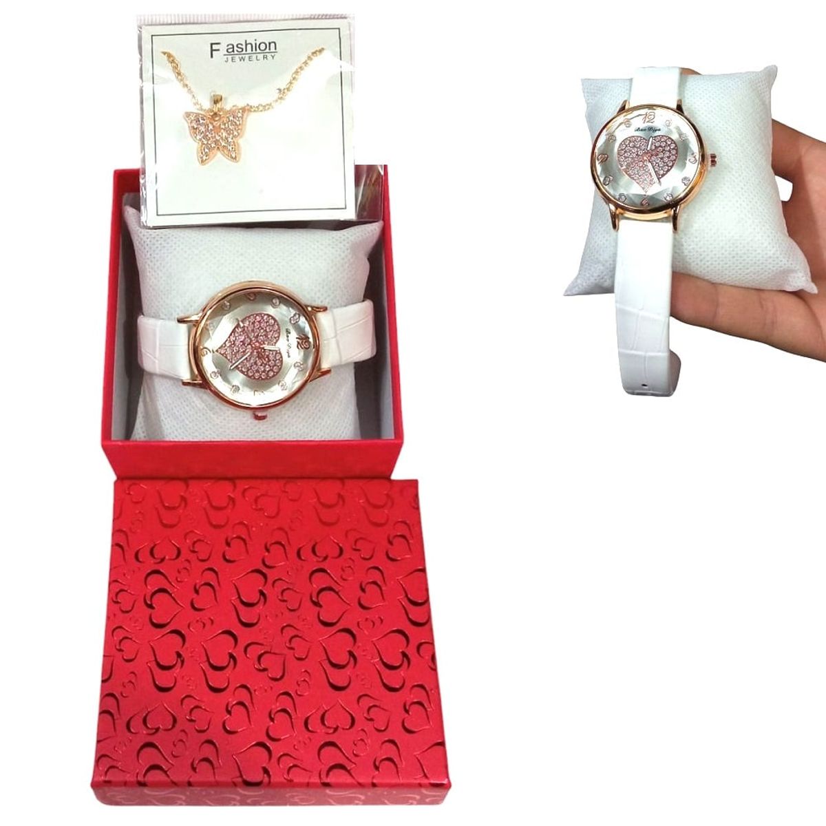 GENERICO - Set de Reloj y collar en cofre para regalar dia de la madre