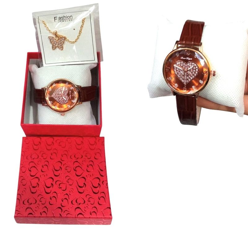 GENERICO - Set de Reloj y collar en cofre para regalar dia de la madre