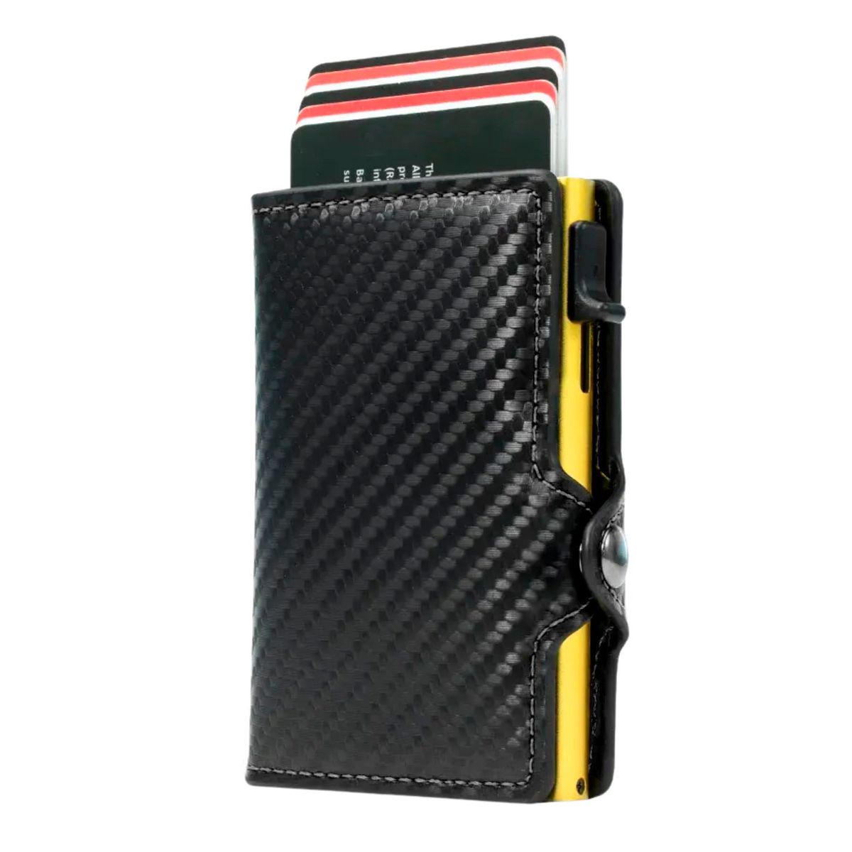 KASHITA - Billetera Tarjetero Smart Carbon Fiber Monedero Bloqueo RFID Anti-Robo