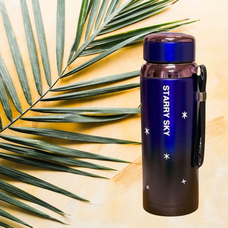 GENERICO - TERMO TOMATODO DE ACERO INOX ESTRELLA 800ML STARRY SKY