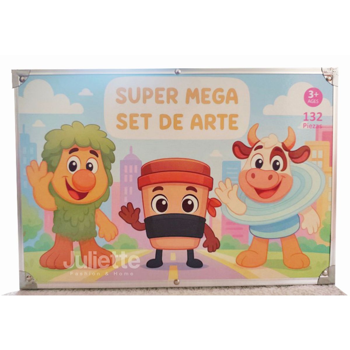 GENERICO - KIT DE DIBUJO 132PCS EN MALETA DISEÑO  ALEATORIO DETRALALERO TRALALA