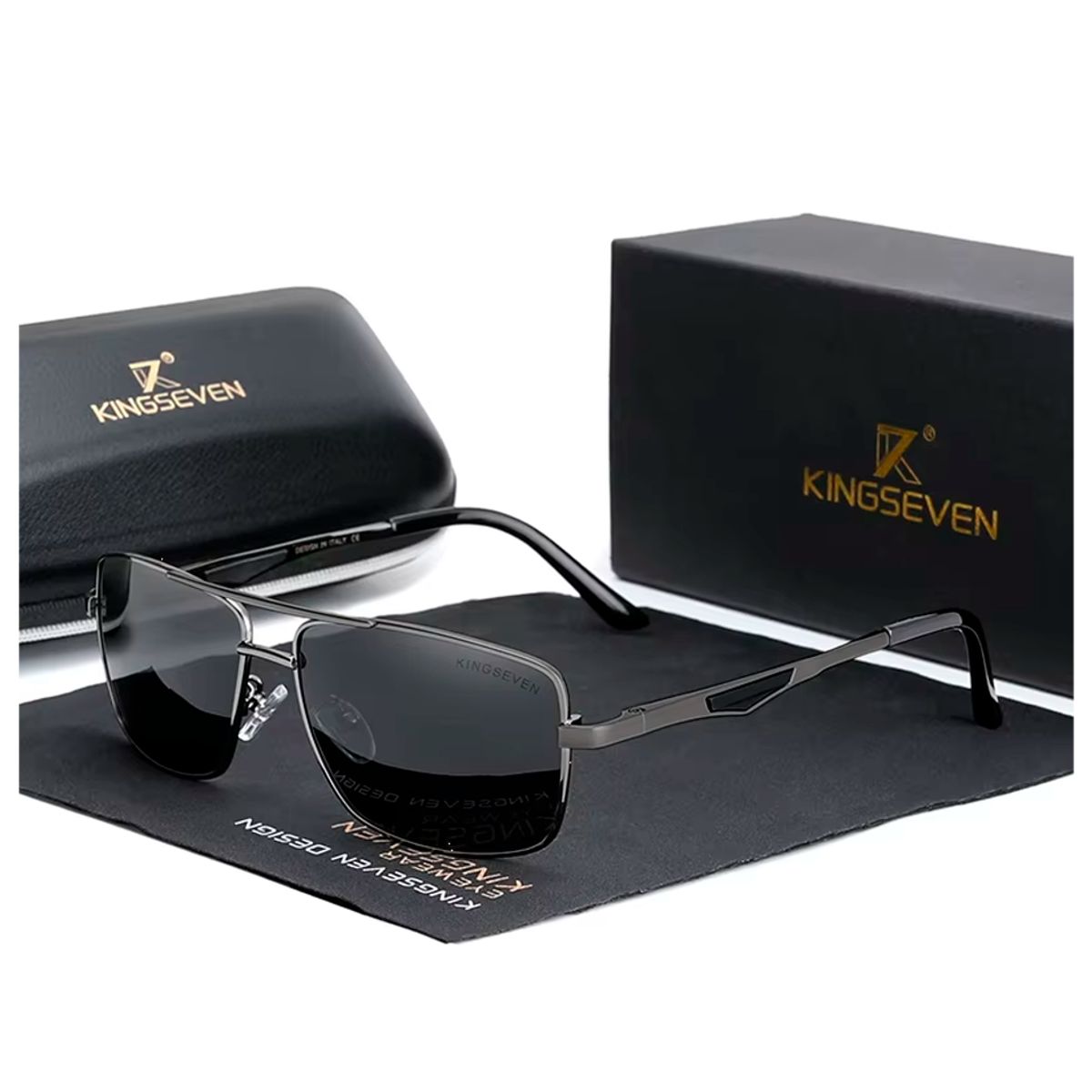 KINGSEVEN - Lentes de sol Polarizado hombre kingseven Gris oscuro