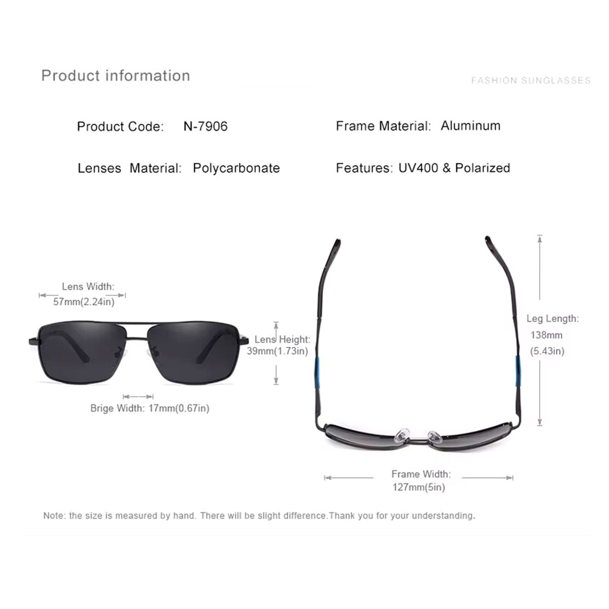 KINGSEVEN - Lentes de sol Polarizado hombre kingseven Gris oscuro