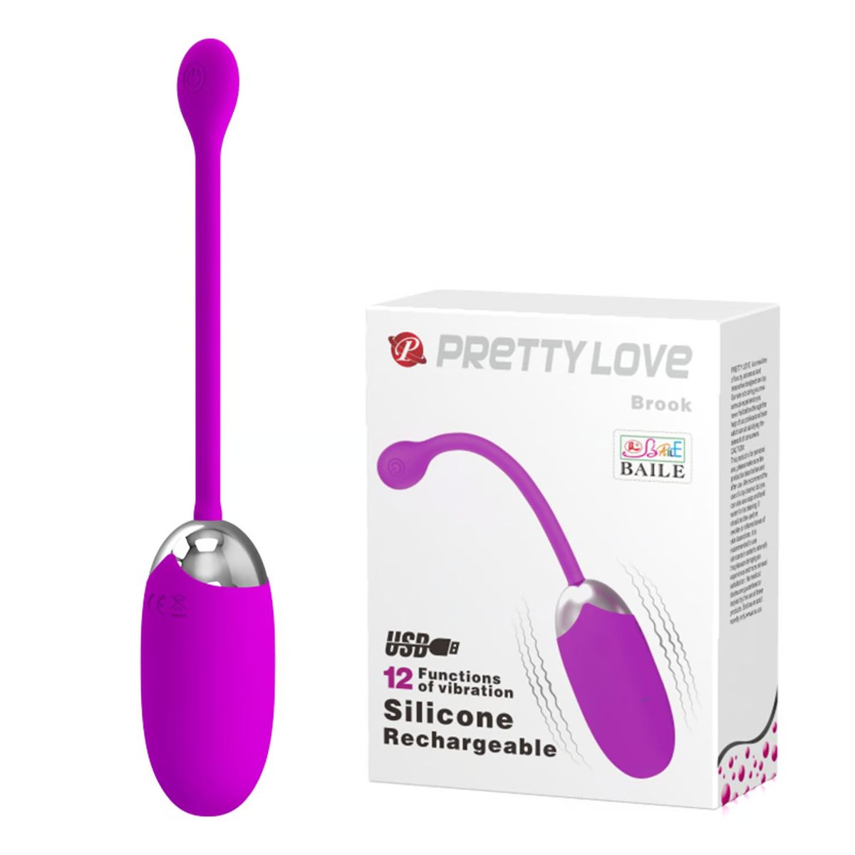 PRETTY LOVE - Vibrador Brook 12 Niveles De Vibración Recargable Pretty Love