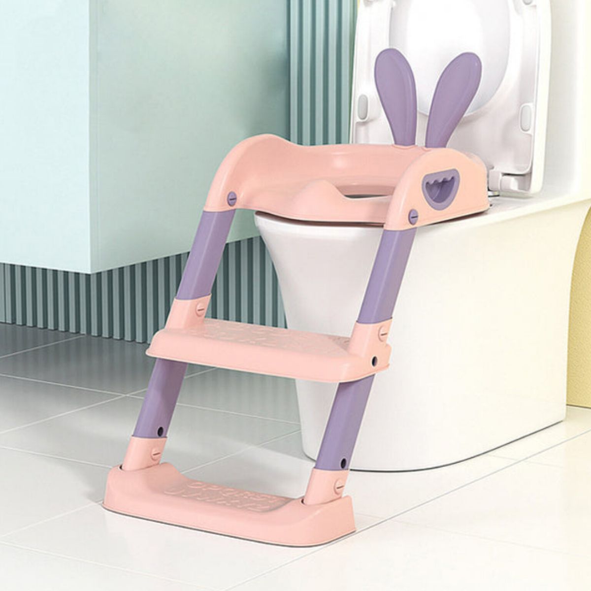 OEM - Asiento de Entrenamiento para Baño  con Escalera Plegable