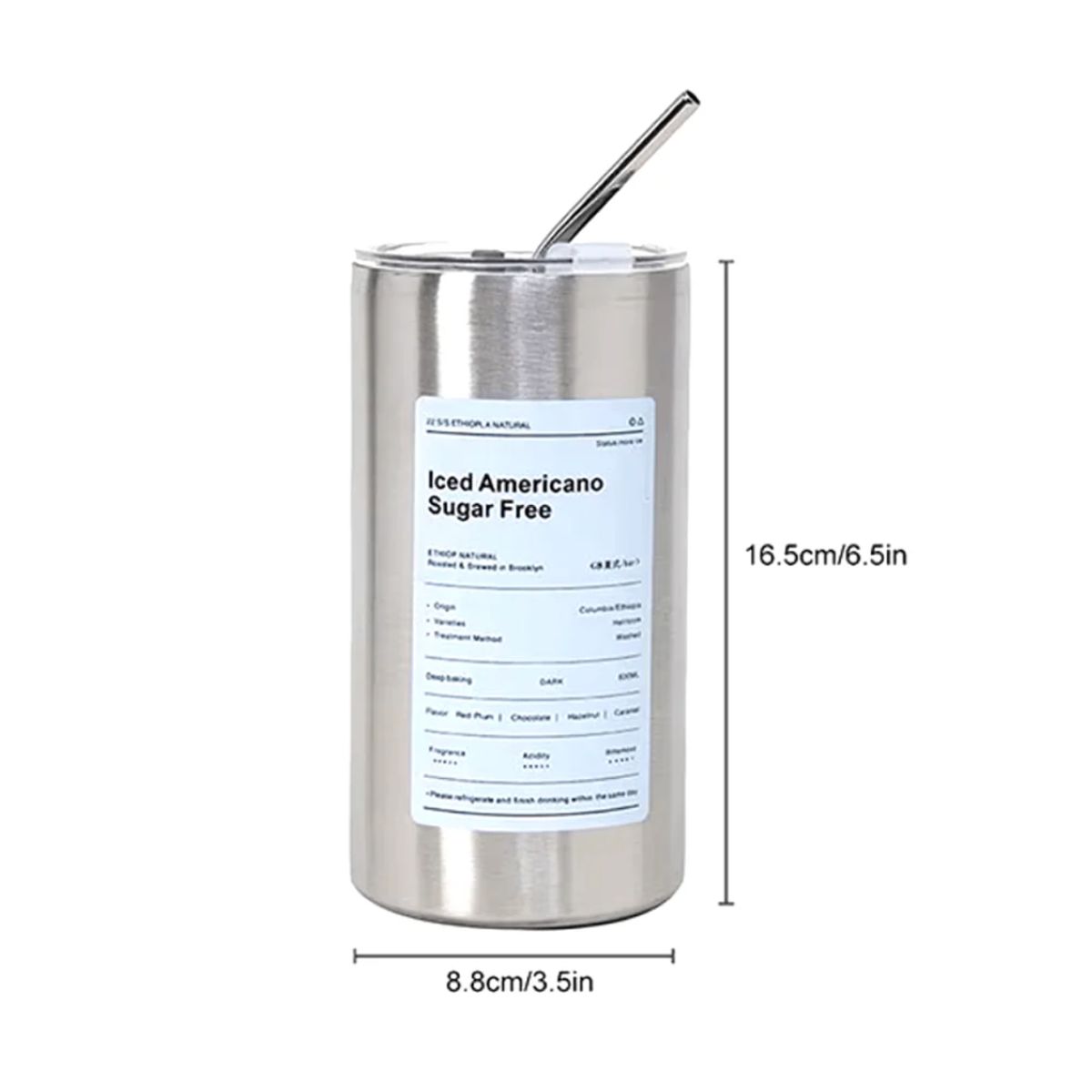 GENERICO - Tomatodo Térmico de metal Mug Plateado 600ml