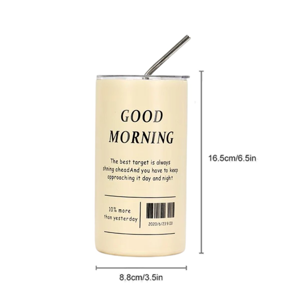 GENERICO - Tomatodo Térmico de metal Mug Amarillo 600ml