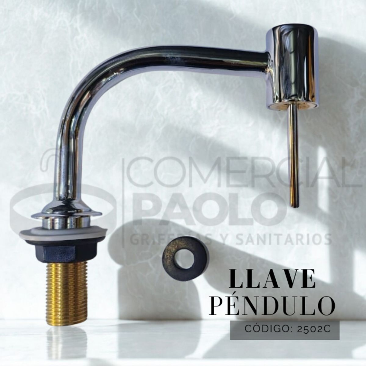 NACIONAL - LLAVE DE LAVATORIO PÉNDULO AL MUEBLE CROMADO