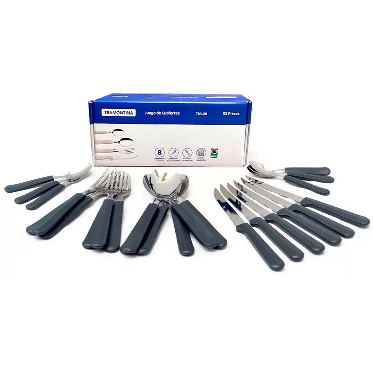 TRAMONTINA - Juego de Cubiertos 32 Piezas Tulum Tramontina