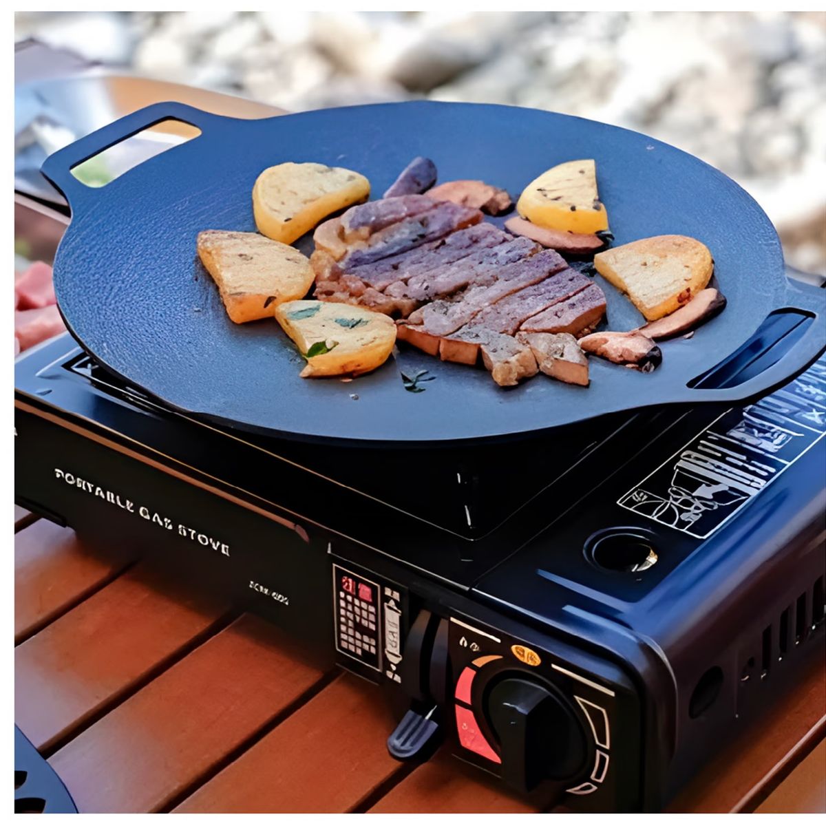 GENERICO - Cocina Portatil a Gas de 1 Hornilla  para Camping con Maleta