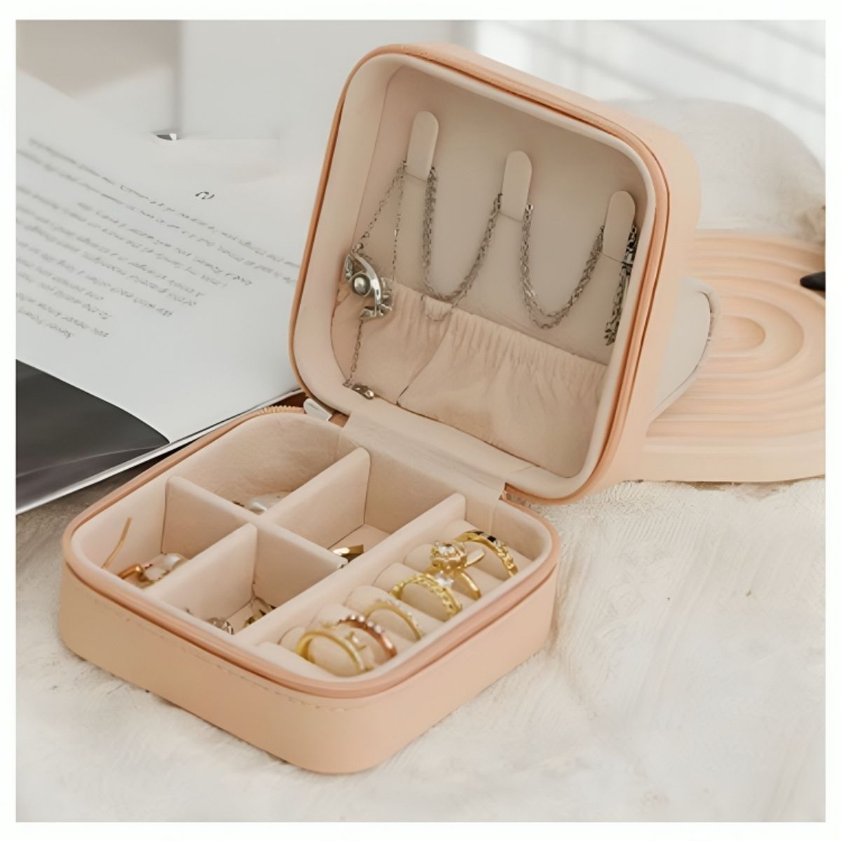 GENERICO - Joyero de Viaje Joyero Portátil Organizador de Viaje