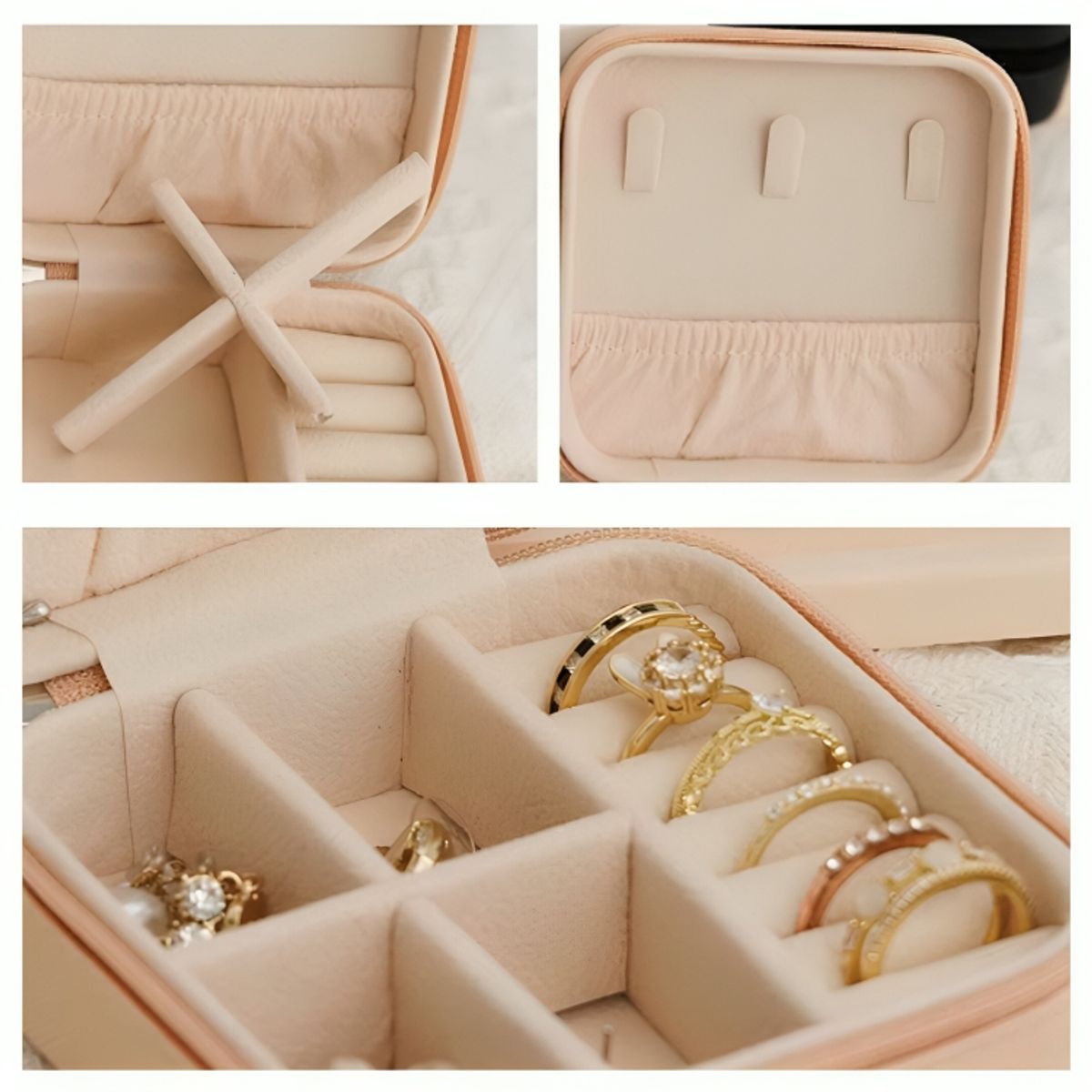 GENERICO - Joyero de Viaje Joyero Portátil Organizador de Viaje