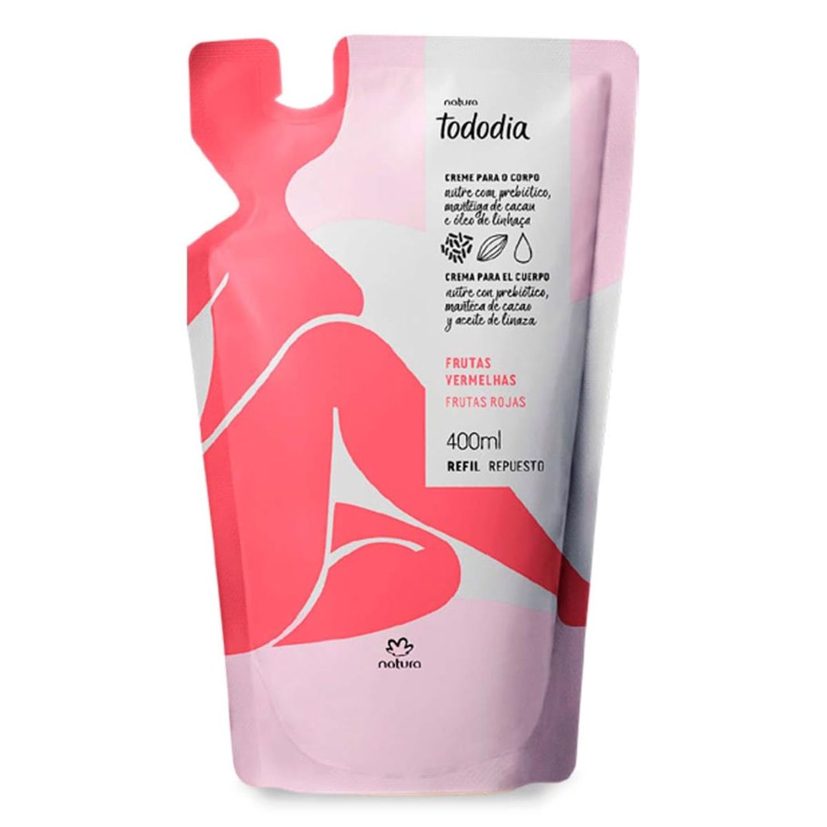 NATURA - Tododia Crema Corporal repuesto frutas rojas 400 ml
