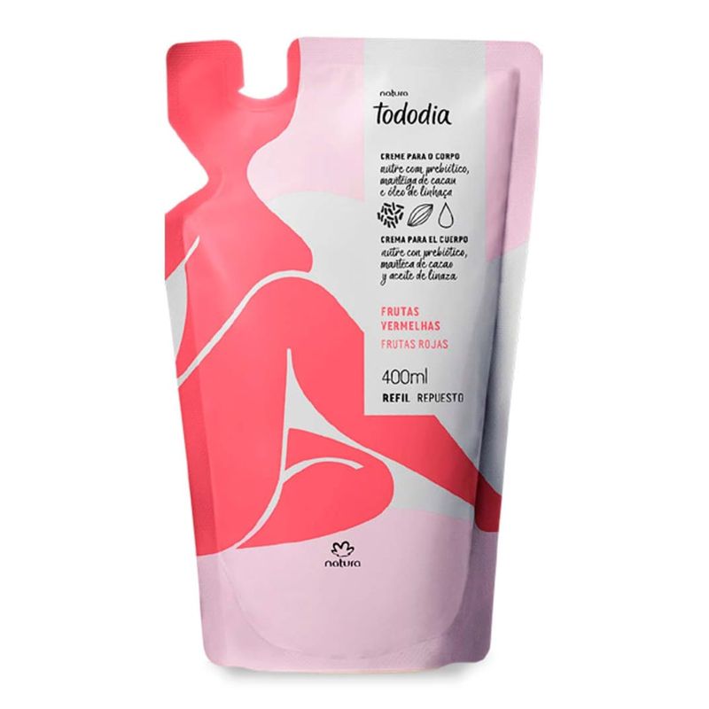 NATURA - Tododia Crema Corporal repuesto frutas rojas 400 ml