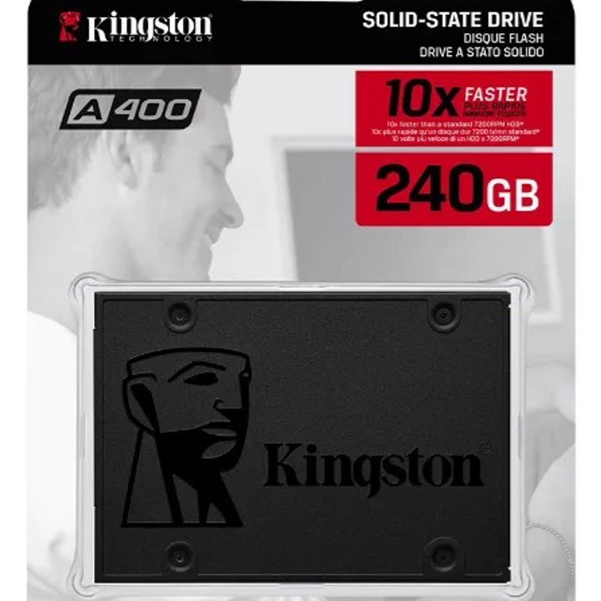 KINGSTON - Disco Sólido Kingston A400 240 GB SSD 2.5" SATA
