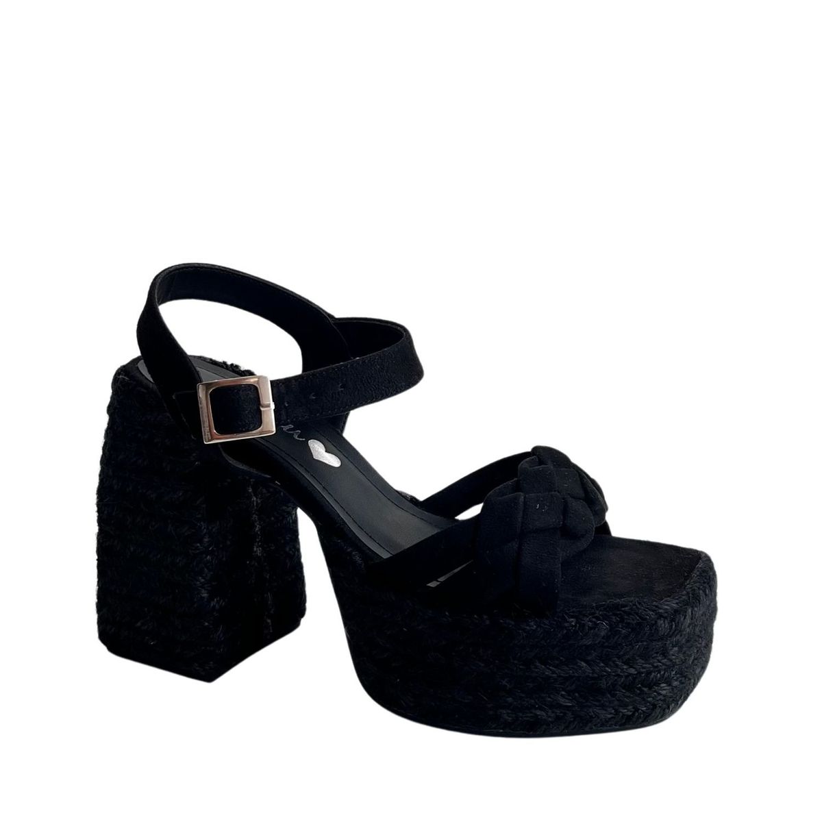 SAPATU - SANDALIAS PLATAFORMA YUTE NATURAL NEGRO