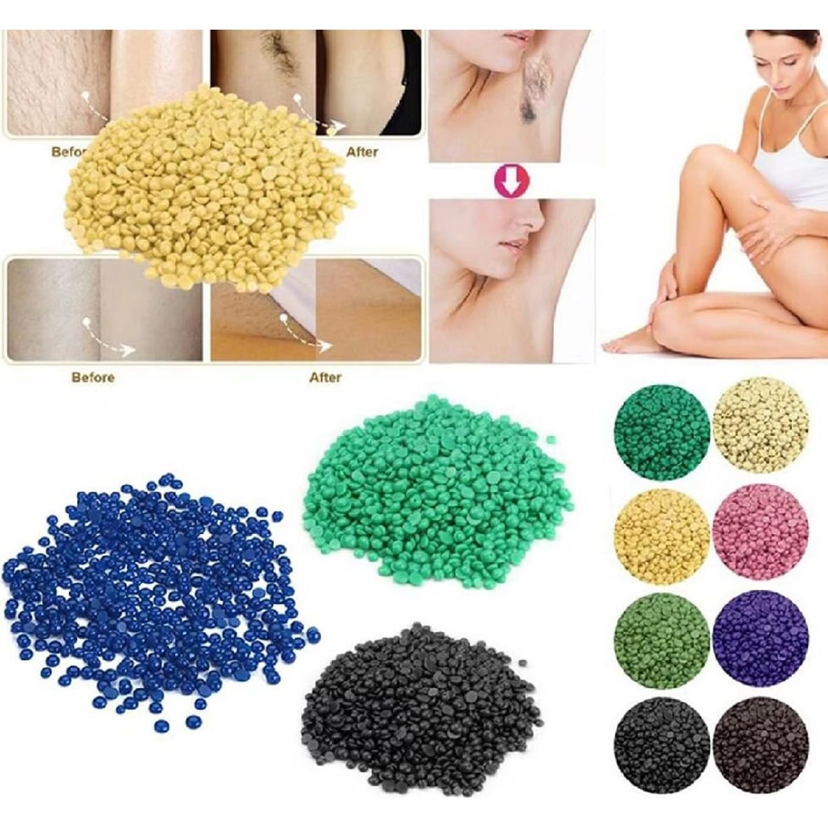 GENERICO - Cera Depiladora Granulada Frasco de 500 Gramos