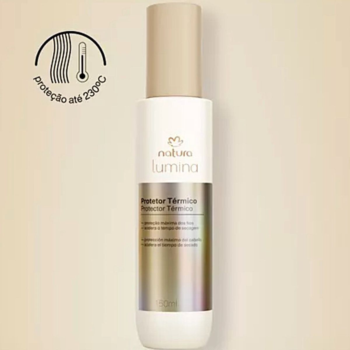 NATURA - Lumina Protector térmico finalizador para Cabellos 150 ml Ekos natura