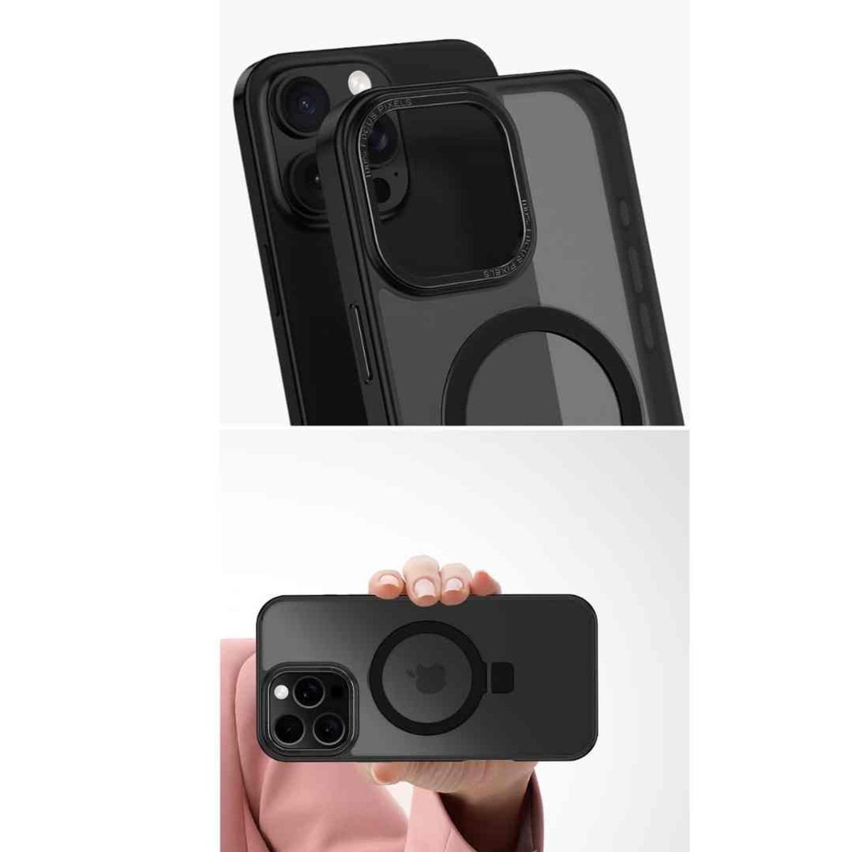 GENERICO - Funda Case Magsafe Mate c/soporte Para iPhone 16 pro max - Negro