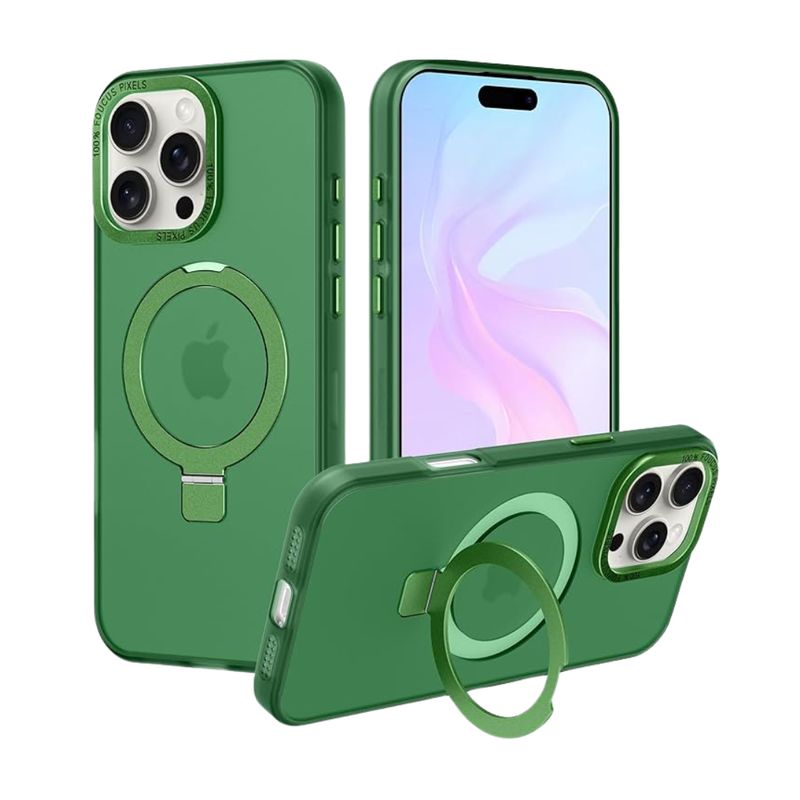 GENERICO - Funda Case Magsafe Mate c/soporte Para iPhone 16 pro max - Verde