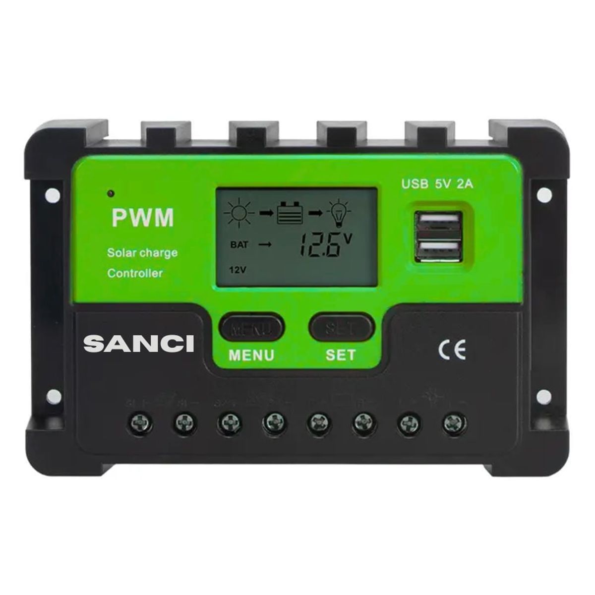 GENERICO - Controlador de Carga Solar PWM 12V24V 30A 50V SANCI SC-TY2631